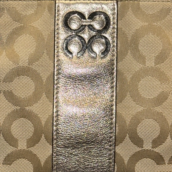 Coach Signature Canvas & Leather Wristlet - Picture 3 of 16